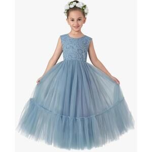 Flower Girl Paisley A-Line Straight Tutu Tulle Party 2Bunniesr Girl Dress Size 6